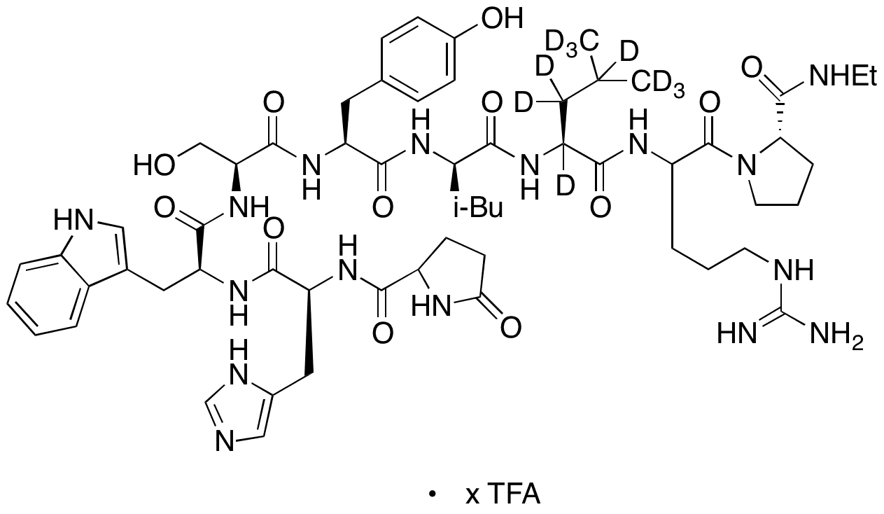 Leuprolide-d10 Trifluoroacetic Acid Salt - Chemical structure and product image