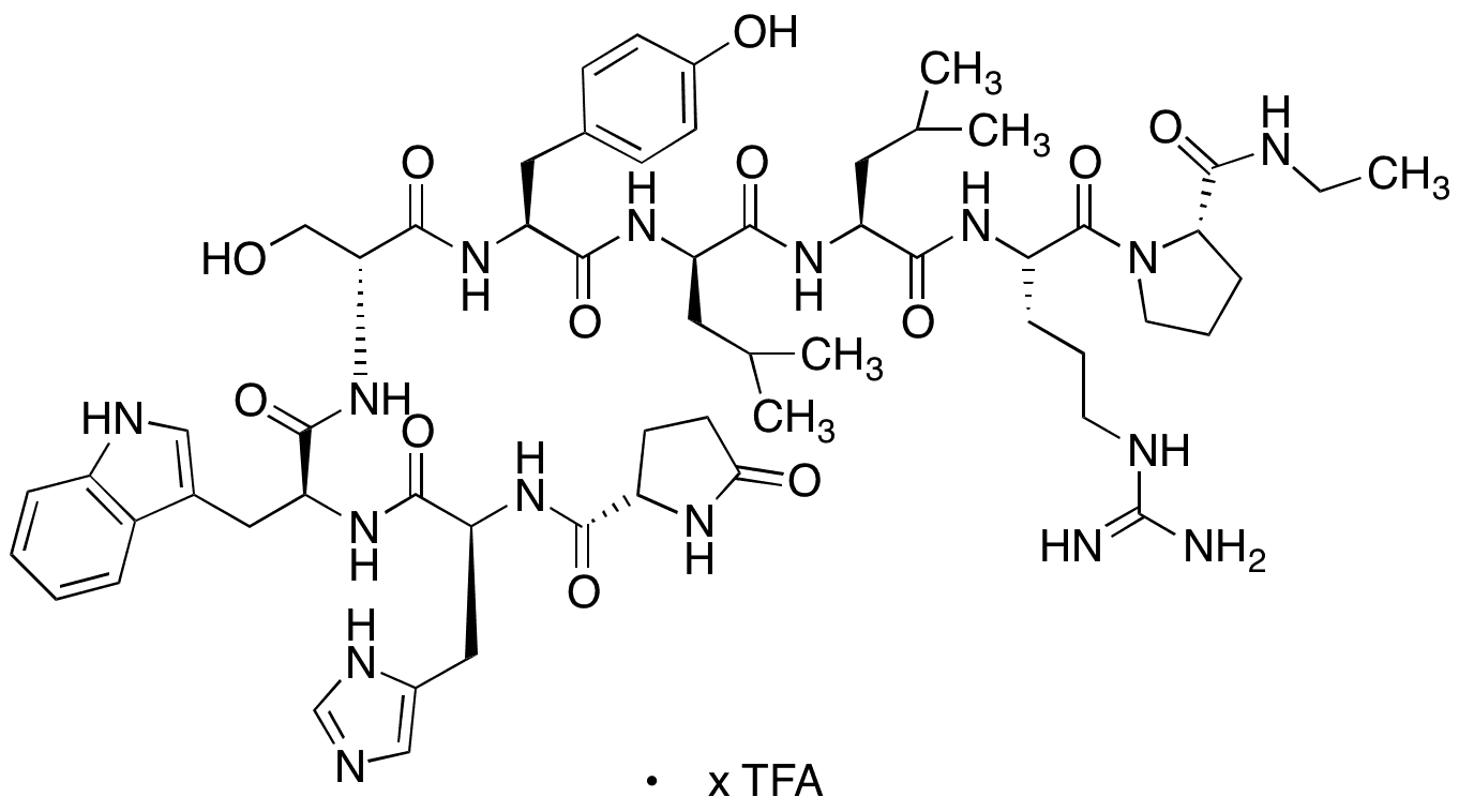 (D-Ser4)-Leuprolide Trifluoroacetic Acid Salt - Chemical structure and product image