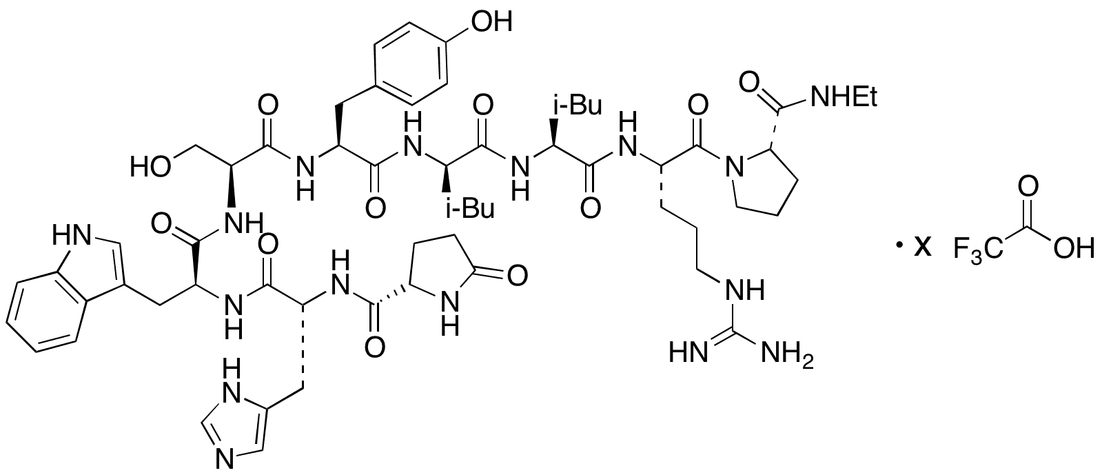 (D-His2)-Leuprolide Trifluoroacetic Acid Salt - Chemical structure and product image