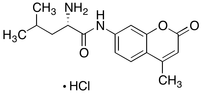 L-Leucine 7-Amido-4-methylcoumarin Hydrochloride - Chemical structure and product image