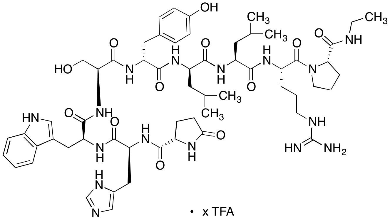 (D-Tyr5)-Leuprolide Trifluoroacetic Acid Salt - Chemical structure and product image