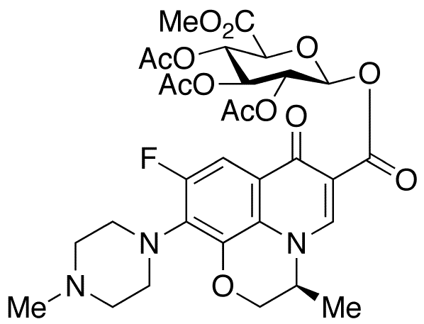 Levofloxacin Acyl-2,3,4-tri-O-acetyl-β-D-glucuronide Methyl Ester - Chemical structure and product image