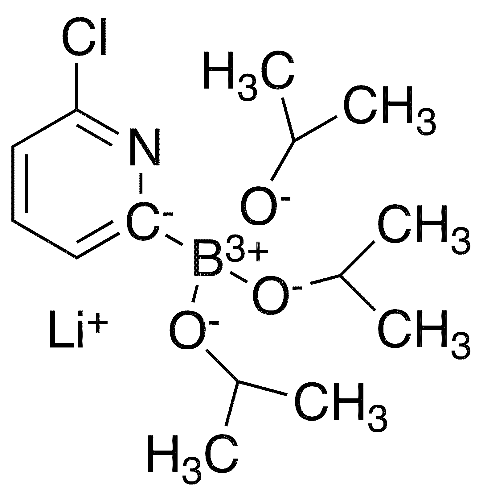 Lithium triisopropyl 2-(6-chloropyridyl)borate - Chemical structure and product image