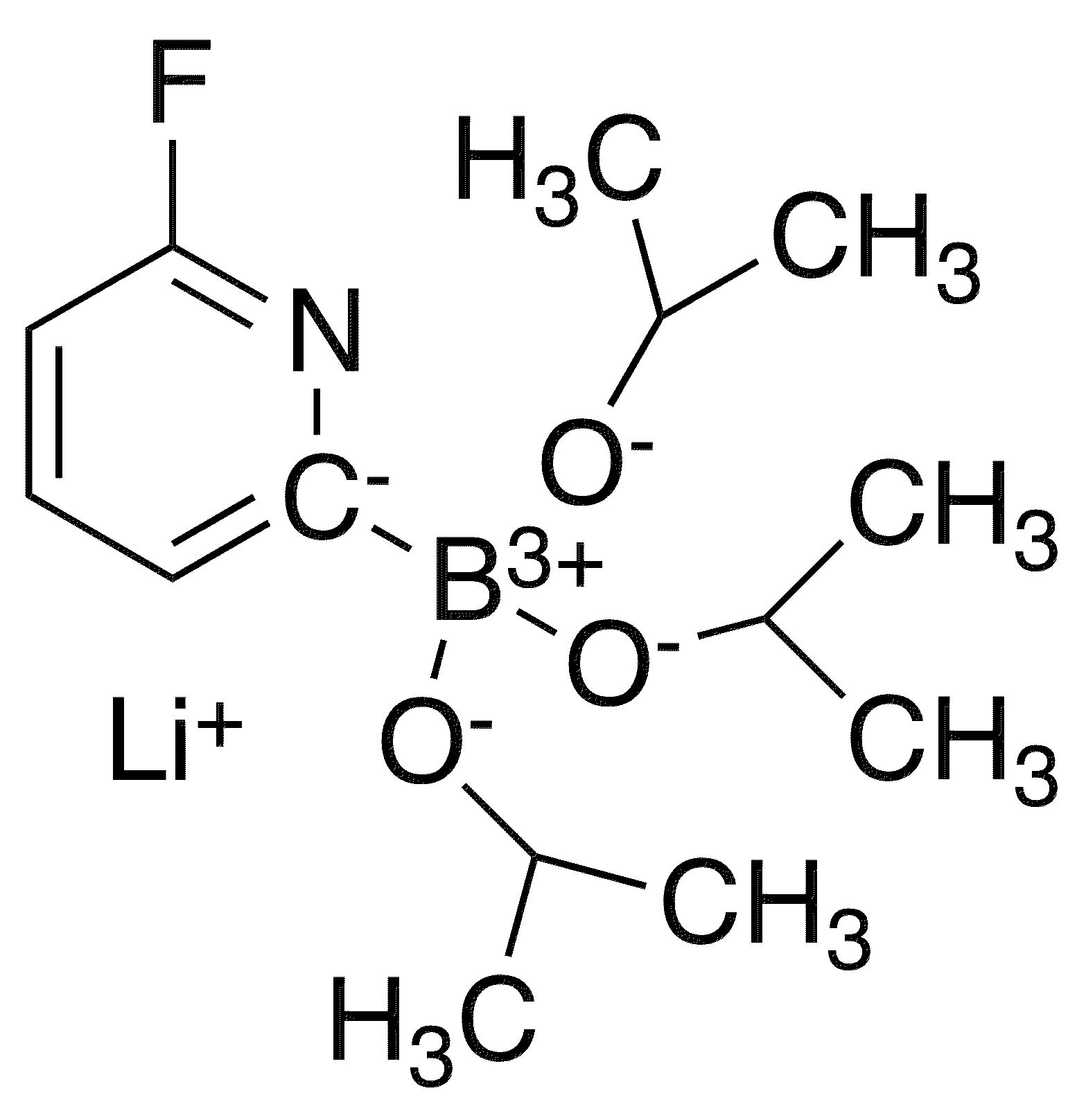 Lithium triisopropyl 2-(6-fluoropyridyl)borate - Chemical structure and product image