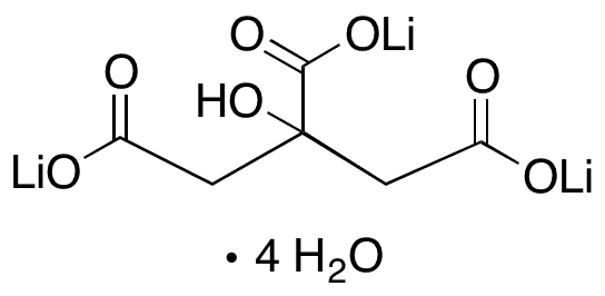Lithium Citrate Tribasic Tetrahydrate - Chemical structure and product image
