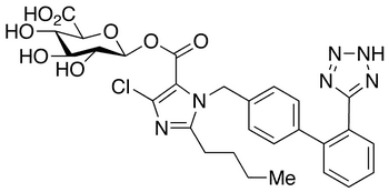 Losartan Carboxylic Acid Acyl-β-D-Glucuronide, 90% - Chemical structure and product image
