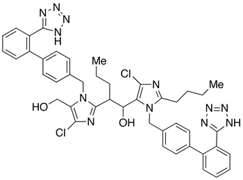 Losartan α-Butyl-losartan Aldehyde Adduct (Losartan Impurity) - Chemical structure and product image