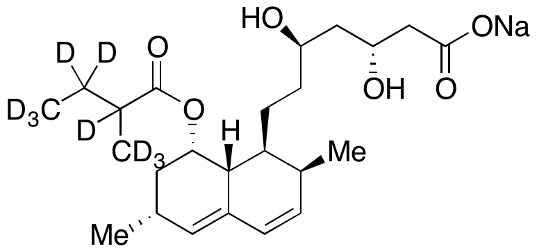 Lovastatin-d9 Hydroxy Acid Sodium Salt (Mixture of Diastereomers) - Chemical structure and product image