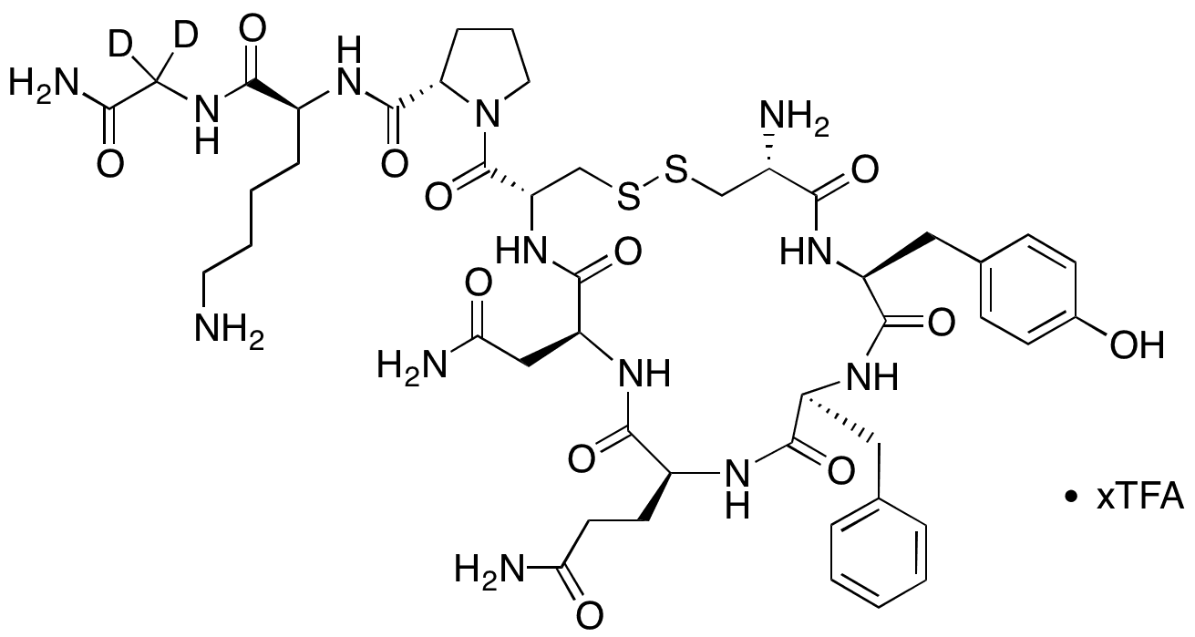 Lysipressin-d2 Trifluoroacetic Acid Salt - Chemical structure and product image