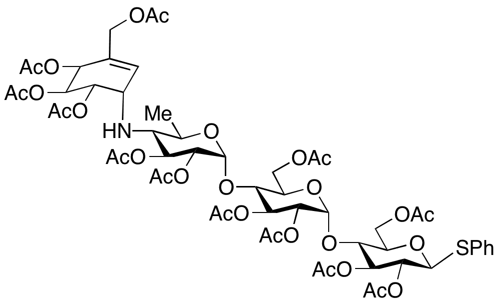 Acarbose-1-phenylthiol Dodecaacetate - Chemical structure and product image