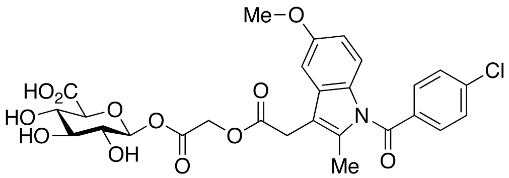 Acemetacin-acyl-β-D-glucuronide - Chemical structure and product image