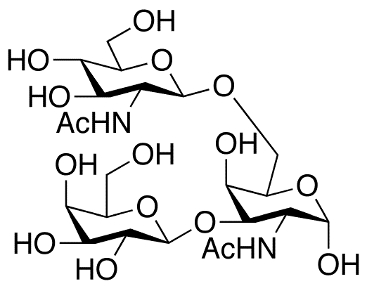 2-Acetamido-6-O-(2-acetamido-2-deoxy-β-D-glucopyranosyl)-3-O-(β-D-galactopyranosyl)-2-deoxy-α-D-galactopyranose - Chemical structure and product image