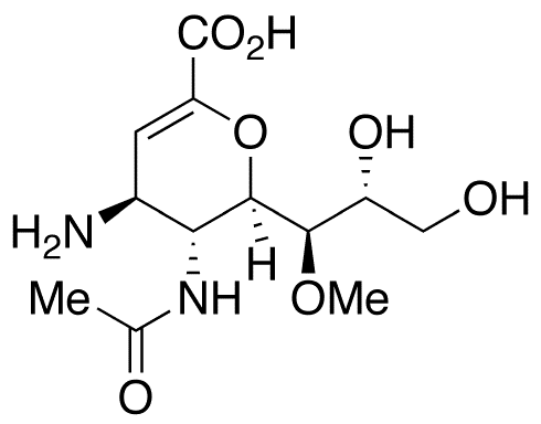 (4S,5R,6R)-5-Acetamido-4-amino-6-((1R,2R)-2,3-dihydroxy-1-methoxypropyl)-5,6-dihydro-4H-pyran-2-carboxylic Acid - Chemical structure and product image