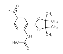 2-Acetamido-5-nitrophenylboronic Acid Pinacol Ester - Chemical structure and product image
