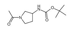 1-Acetyl-3-(BOC-Amino)pyrrolidine - Chemical structure and product image