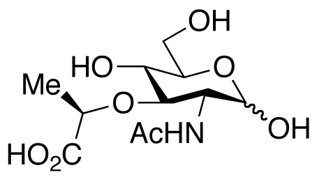 2-Acetamido-3-O-(D-1-carboxyethyl)-2-deoxy-2-D-glucose - Chemical structure and product image