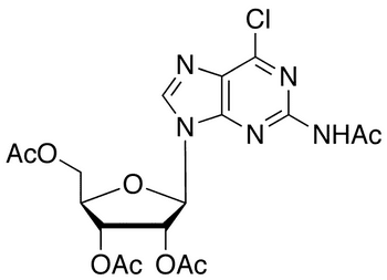 2-Acetamido-6-chloro-9-(2’,3’,5’-tri-O-acetyl-β-D-ribofuranosyl)purine - Chemical structure and product image