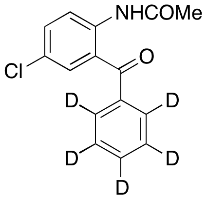 2-Acetamido-5-chlorobenzophenone-d5 - Chemical structure and product image