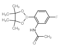 2-Acetamido-4-fluorophenylboronic Acid Pinacol Ester - Chemical structure and product image