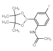 2-Acetamido-5-fluorophenylboronic Acid Pinacol Ester - Chemical structure and product image