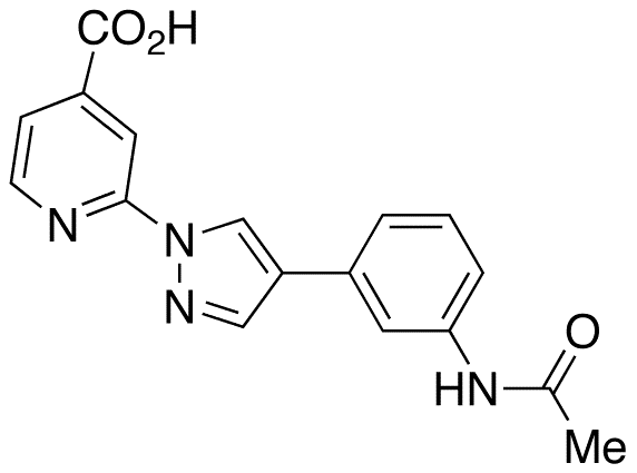 2-(4-(3-Acetamidophenyl)-1H-pyrazol-1-yl)isonicotinic Acid - Chemical structure and product image