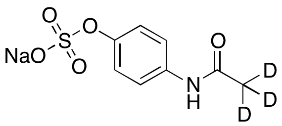 Sodium N-(4-Hydroxyphenyl)acetamide-2,2,2-d3 Sulfate - Chemical structure and product image