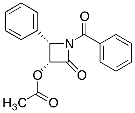 (3R-cis)-3-(Acetyloxy)-1-benzoyl-4-phenyl-2-azetidinone - Chemical structure and product image