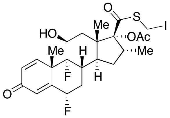 (6α,11β,16α,17α)-17-(Acetyloxy)-6,9-difluoro-11-hydroxy-16-methyl-3-oxo-androsta-1,4-diene-17-carbothioic Acid S-(Iodomethyl) Ester - Chemical structure and product image