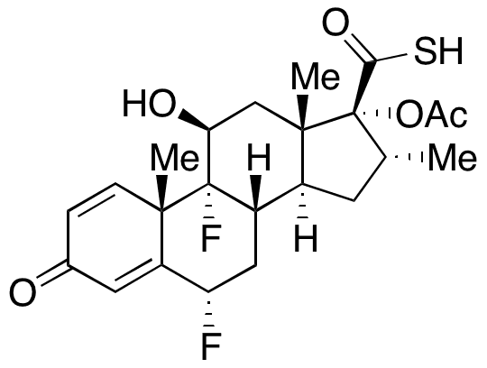 (6α,11β,16α,17α)-17-(Acetyloxy)-6,9-difluoro-11-hydroxy-16-methyl-3-oxo-androsta-1,4-diene-17-carbothioic Acid - Chemical structure and product image