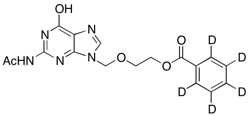 N2-Acetyl Acyclovir Benzoate-d5 - Chemical structure and product image