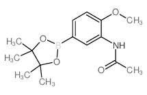 3-Acetamido-4-methoxyphenylboronic acid pinacol ester - Chemical structure and product image