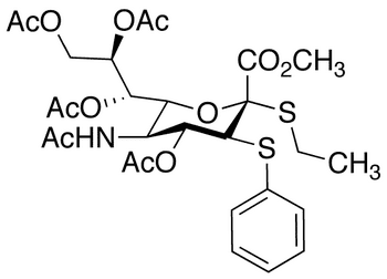 5-(Acetylamino)-5-deoxy-3-S-phenyl-2-S-ethyl-2 3-dithio-D-erythro-alpha-L-gluco-2-nonulopyranosonic Acid Methyl Ester 2 4 7 8 9-Pentaacetate - Chemical structure and product image