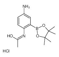 2-Acetamido-5-aminophenylboronic acid pinacol ester HCl - Chemical structure and product image