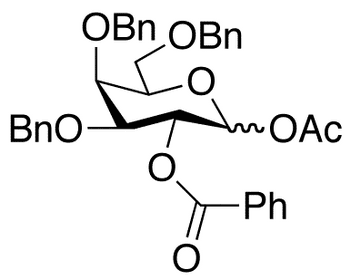1-O-Acetyl-2-O-benzoyl-3,4,6-O-tribenzyl-D-galactopyranoside - Chemical structure and product image