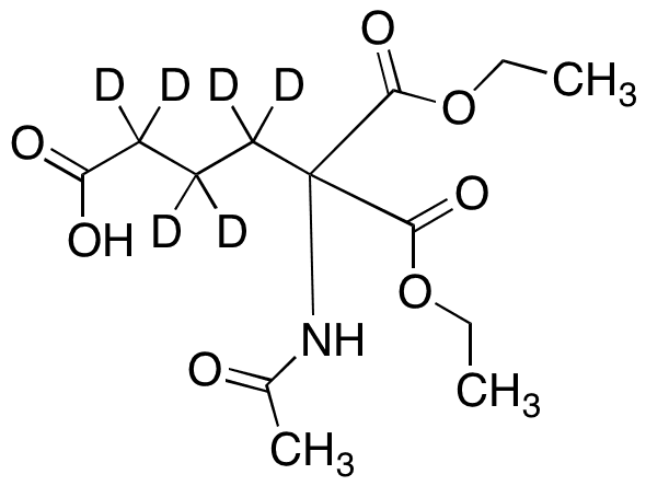 N-Acetyl 1,1-Diethylester 5-Aminopentanoic Acid-d6 - Chemical structure and product image
