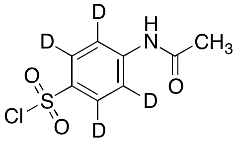 4-Acetamidobenzene-d4-sulfonyl Chloride - Chemical structure and product image