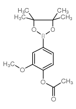 4-Acetoxy-3-methoxyphenylboronic acid, pinacol ester - Chemical structure and product image