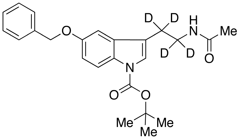 N-Acetyl-N-tert-butoxycarbonyl-O-benzyl Serotonin-d4 - Chemical structure and product image