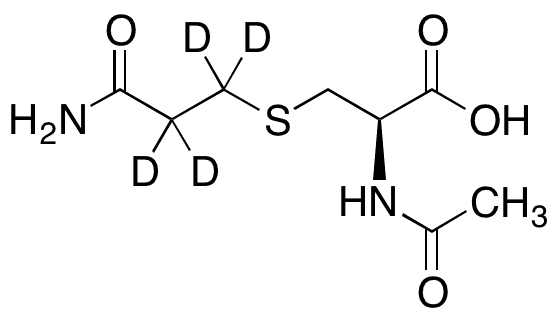 N-Acetyl-S-(2-carbamoylethyl-d4)-L-cysteine - Chemical structure and product image