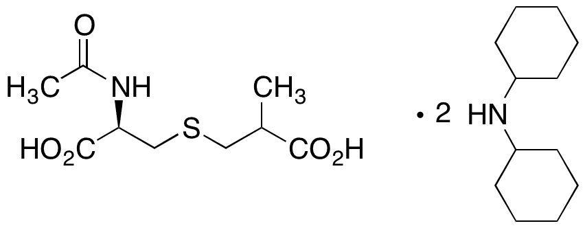N-Acetyl-S-(2-carboxypropyl)-L-cysteine Bis(dicyclohexylammonium) Salt (Mixture of Diastereomers) - Chemical structure and product image