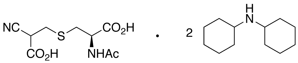 N-Acetyl-S-(2-cyanocarboxyethyl)-L-cysteine Bis(dicyclohexylamine) Salt - Chemical structure and product image