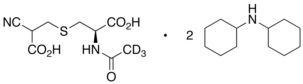 N-Acetyl-S-(2-cyanocarboxyethyl)-L-cysteine-d3 Bis(dicyclohexylamine) Salt - Chemical structure and product image