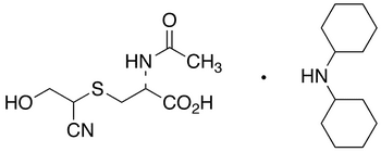 N-Acetyl-S-(1-cyano-2-hydroxyethyl)-L-cysteine Dicyclohexylamine Salt (Mixture of Diastereomers) - Chemical structure and product image