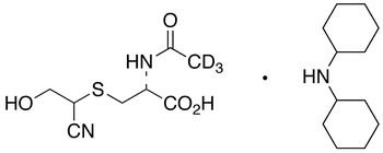 N-Acetyl-S-(1-cyano-2-hydroxyethyl)-L-cysteine-d3 Dicyclohexylamine Salt (Mixture of Diastereomers) - Chemical structure and product image
