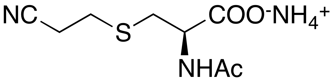 N-Acetyl-S-(2-cyanoethyl)-L-cysteine Ammonium Salt - Chemical structure and product image