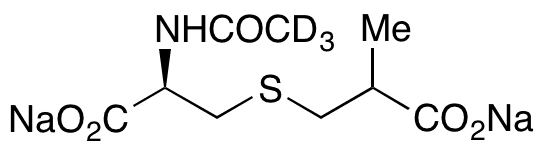 N-Acetyl(D3)-S-(2-carboxypropyl)-L-cysteine Disodium Salt (Mixture of Diastereomers) - Chemical structure and product image
