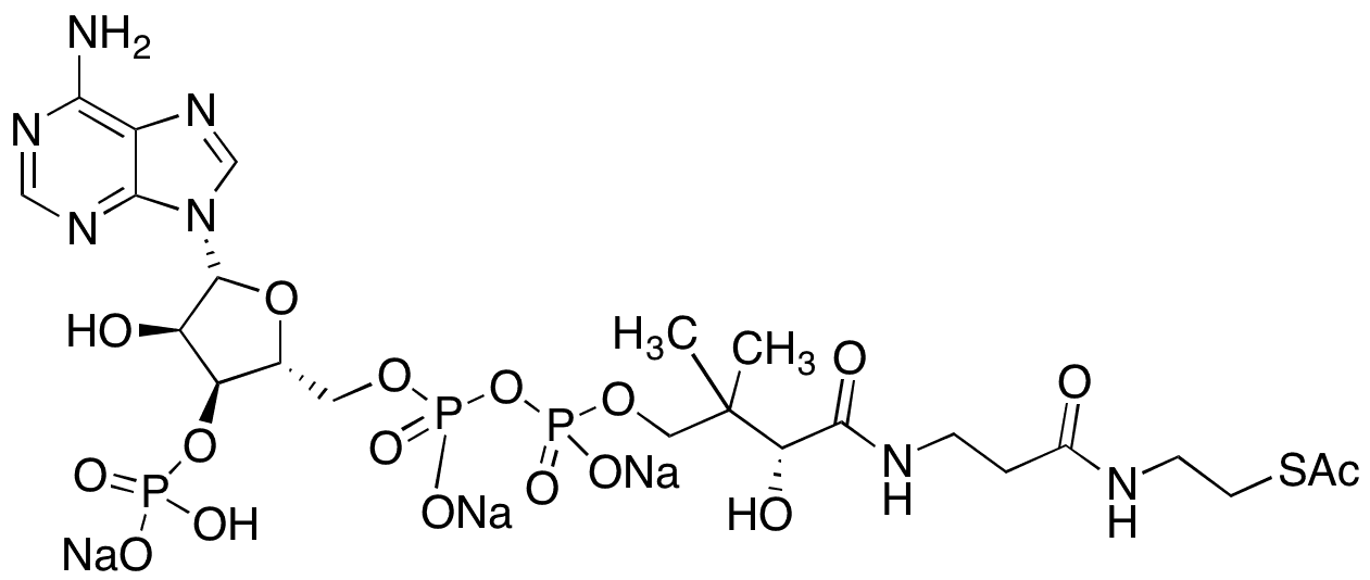 Acetyl Coenzyme A Trisodium Salt - Chemical structure and product image