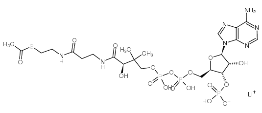 Acetyl Coenzyme A Trilithium Salt Trihydrate - Chemical structure and product image