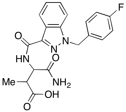 4-Amino-3-(1-(4-fluorobenzyl)-1H-indazole-3-carboxamido)-2-methyl-4-oxobutanoic Acid - Chemical structure and product image