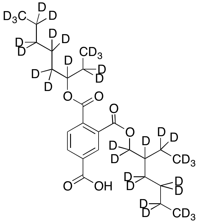 1,2,4-Benzenetricarboxylic Acid 1,2-Bis(2-ethylhexyl) Ester-d34 - Chemical structure and product image